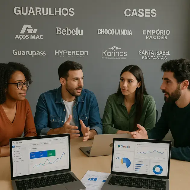 Portfólio de agência de publicidade Guarulhos com cases variados e foco em performance